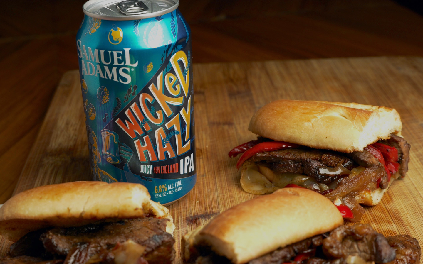 Wicked Hazy Spicy Steak Sandwiches | Samuel Adams