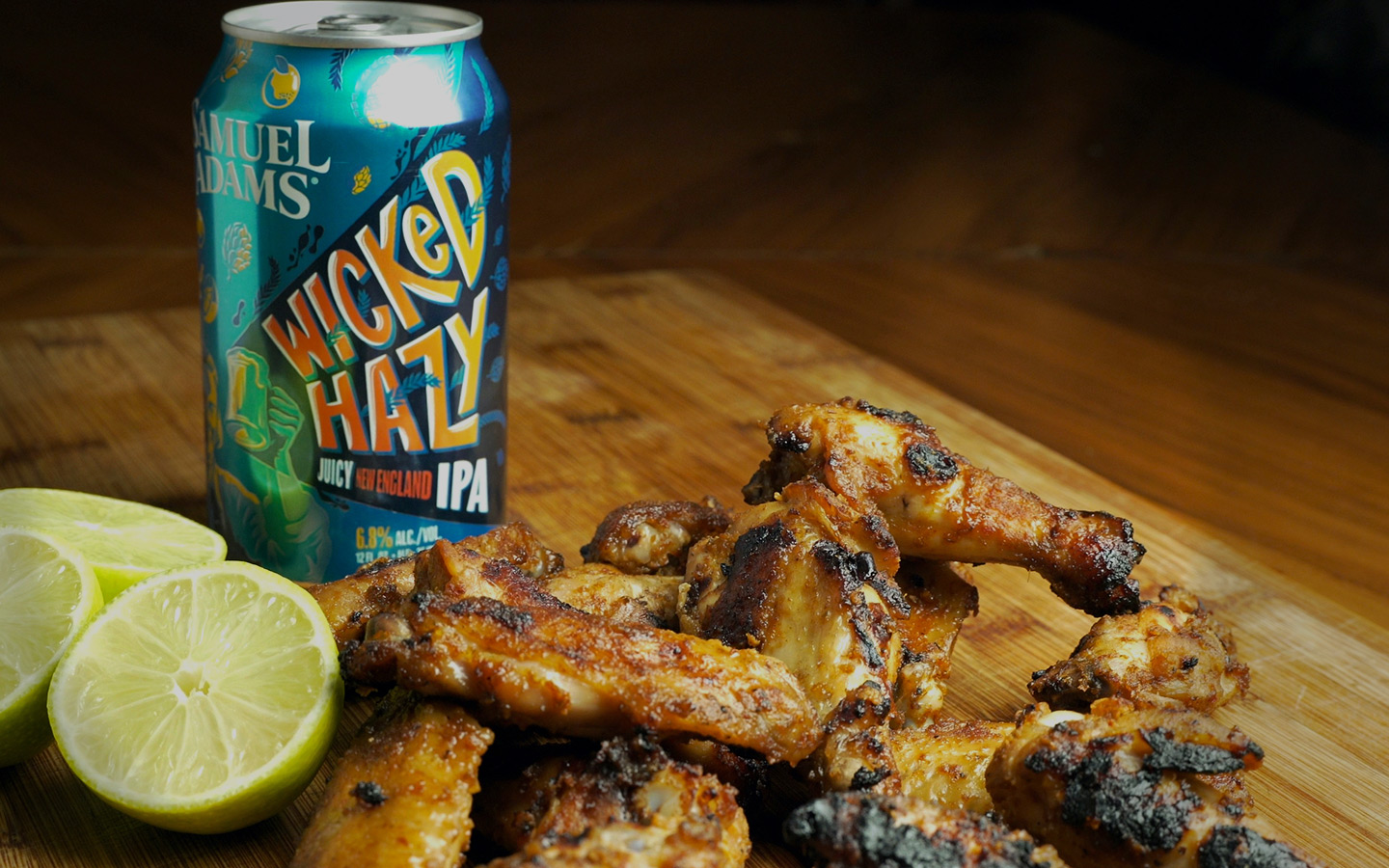 Wicked Hazy Honey Chipotle Wings | Samuel Adams